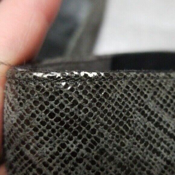 Stuart Weitzman Vintage Metallic Gray Square Toe Heels Women's 9 - Picture 7 of 8